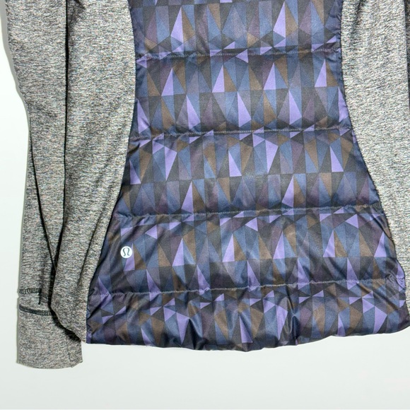 Lululemon Fluff Off Pullover Stained Glass Love Nightfall Black 6 Down Jacket - Picture 11 of 16